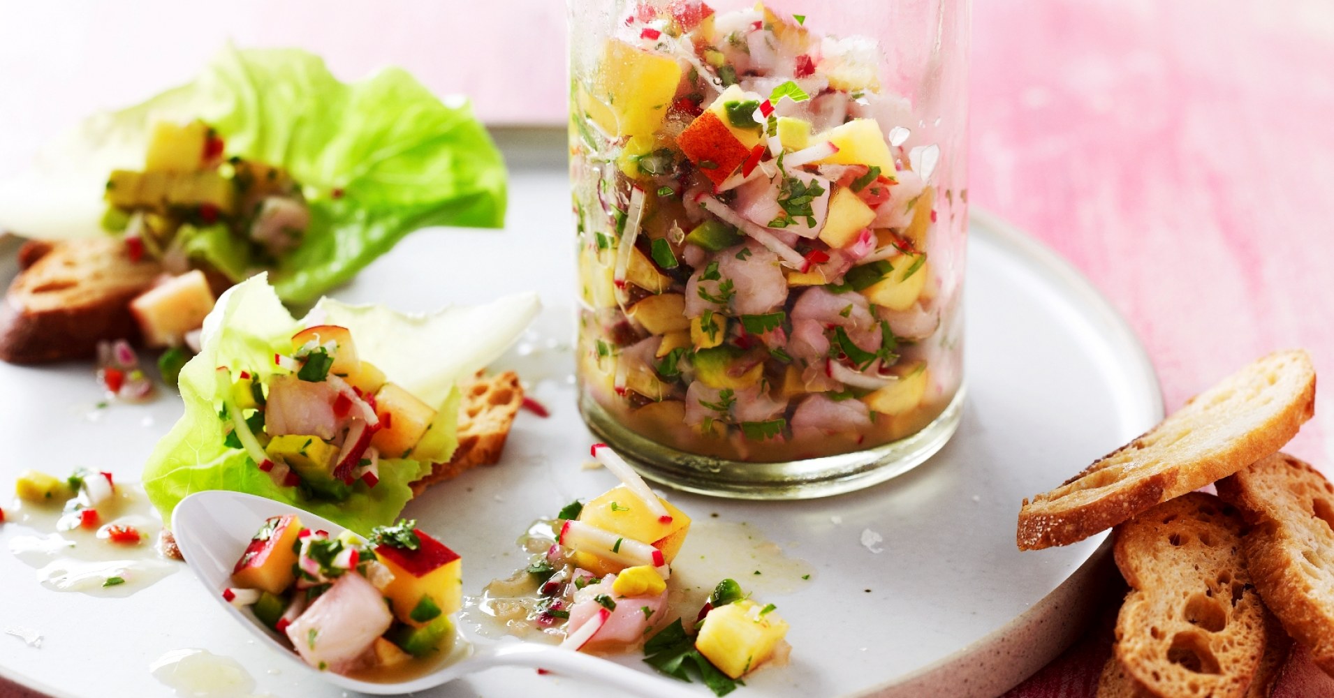 White Fish and Nectarine Ceviche Recipe | myfoodbook | How to make ceviche